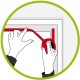 krok 1: nalepte suchý zip do okenního rámu 
